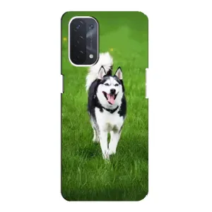 Чехол с Хаски для Oppo a54 (5G) - (AlphaPrint) (Радостный Хаски)