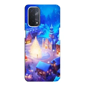 Рождественские Чехлы для Oppo a54 (5G) (VPrint) (Рождественский город)