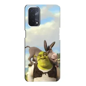 Чехол с мультфильмом Шрек на Oppo a54 (5G) (Шрек и Осел)