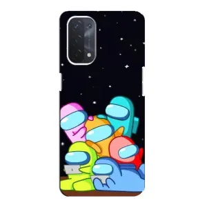 Чехол Амонг Ас для Oppo a54 (5G) (AlphaPrint) (Скины в космосе)