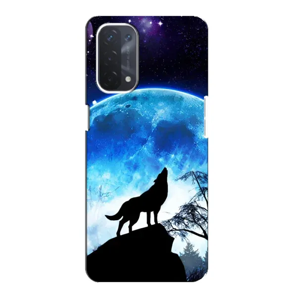 Чехол с принтом «Волк на луну» для OPPO A54 (5G)