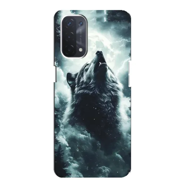 Чехол с принтом «Волк в облаках» для OPPO A54 (5G)