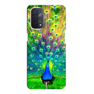 Чехол с птицами на Oppo a54 (5G) (VPrint) (Яркий Павлин)