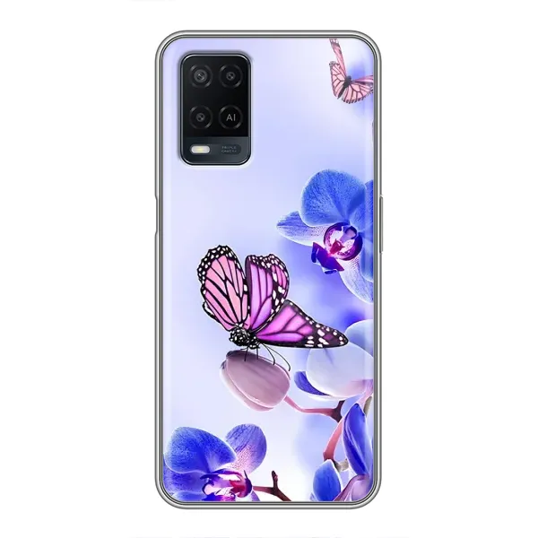 Чохол з принтом «Метелик на квітах» для OPPO A54 Чохол з принтом «Метелик на квітах» для OPPO A54