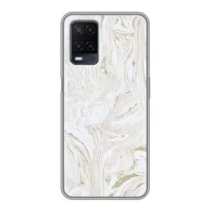 Мраморный чехол на OPPO A54 (VPrint) (Белый мрамор)