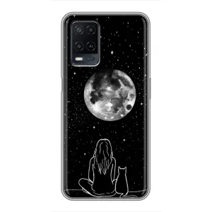 Чохол з малюнком кіт на OPPO A54 (Дівчина з котом)