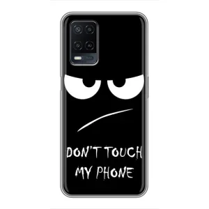 Чехол для Оппо А54 - (AlphaPrint) с печатью (ТОП продаж) (Dont Touch)