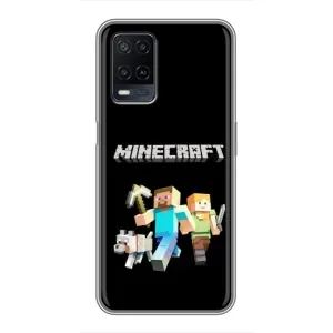 Чехол Майнкрафт на OPPO A54 (AlphaPrint) Minecraft (герои Minecraft)