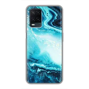 Мраморный чехол на OPPO A54 (VPrint) (Голубой мрамор)