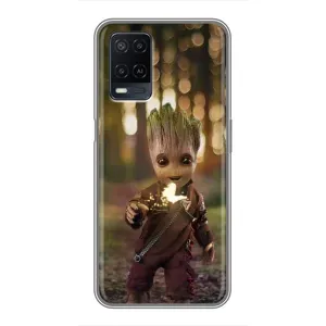 Чехол МАРВЕЛ для Оппо А54 (AlphaPrint) (I am Groot)