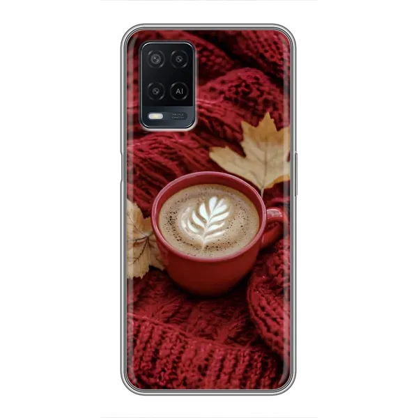 Чохол з принтом «Кава на ковдрі» для OPPO A54