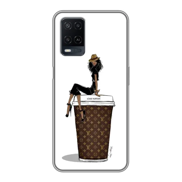 Чохол з принтом «кава LOUIS VUITTON» для OPPO A54 Чохол з принтом «кава LOUIS VUITTON» для OPPO A54