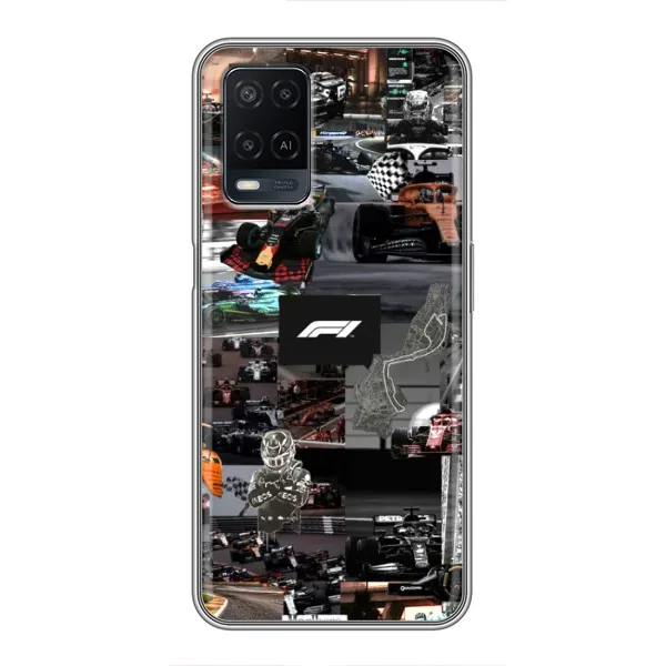 Чохол з принтом «Гоночний колаж Ф1» для OPPO A54 Чохол з принтом «Гоночний колаж Ф1» для OPPO A54