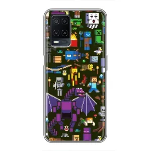 Чехол Майнкрафт на OPPO A54 (AlphaPrint) Minecraft (Коллаж Майнкрафт)