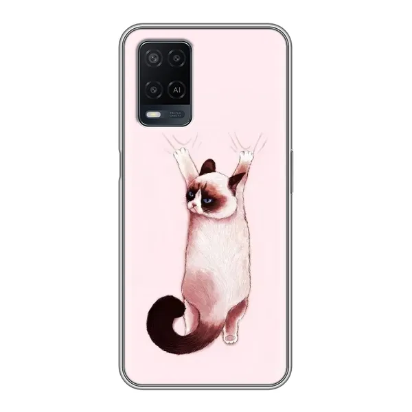 Чохол з принтом «Котик падає» для OPPO A54