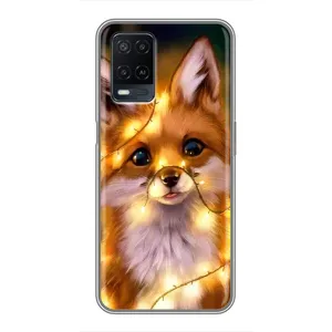 Чехлы с картинкой Лисички для OPPO A54 (VPrint) (Лисичка в гирляндах)