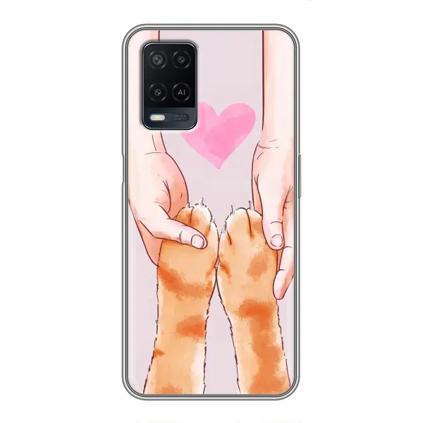 Чохол з принтом «Любовь до котиків» для OPPO A54