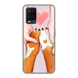 Чехлы с собаками для OPPO A54 (VPrint) (Любовь к собакам)