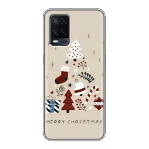Рождественские, Праздничные Чехлы для Оппо А54 (Merry Christmas)