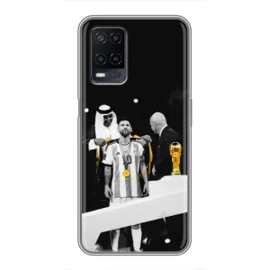 Чехлы для OPPO A54 (Leo чемпион) (AlphaPrint) (Месси в накидке)