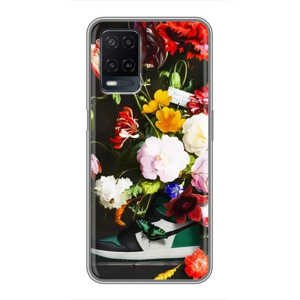 Чохол з принтом «Nike цветы» для OPPO A54