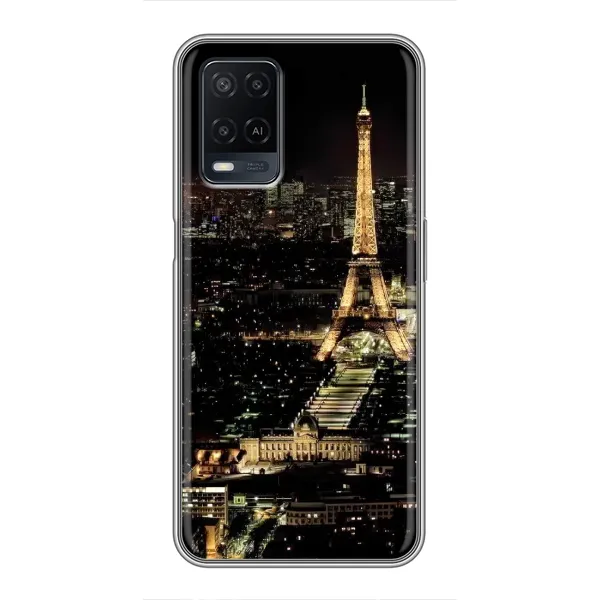 Чохол з принтом «Нічний Париж» для OPPO A54