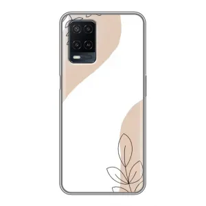 Силконовий чохол з принтом в квітах на OPPO A54 (Нюдова гілочка абстракція)