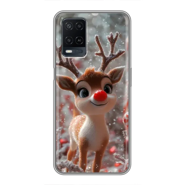 Чехол с принтом «Олень с носом» для OPPO A54 Чехол с принтом «Олень с носом» для OPPO A54