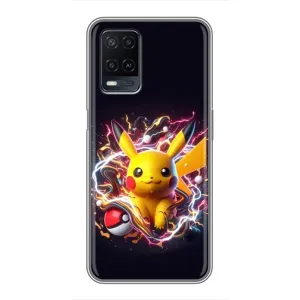 Чехол с Пикачу на OPPO A54 (Пикачу с мячом)