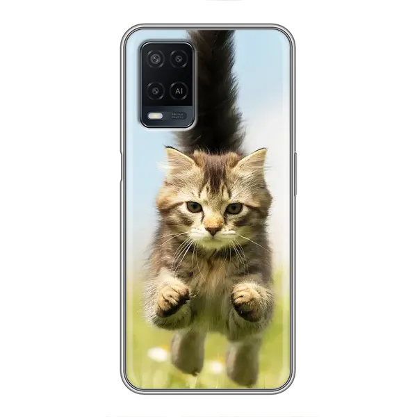Чохол з принтом «Прижок кота» для OPPO A54