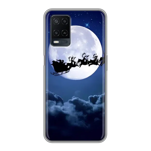 Чехол с принтом «Санта - луна» для OPPO A54 Чехол с принтом «Санта - луна» для OPPO A54