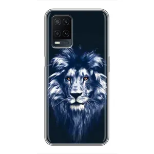Чехол со Львом для OPPO A54 (VPrint) (Синий Лев)
