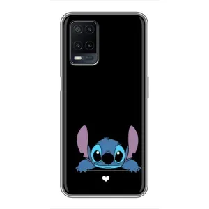 Чохол з принтом Стіч на OPPO A54 (Стіч на чорному)