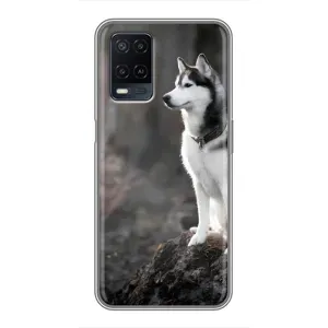 Чехол с Хаски для OPPO A54 - (AlphaPrint) (Верный пес)