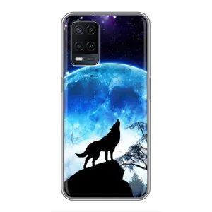 Защитные чехлы для Оппо А54 (AlphaPrint) (ХИТ продаж) ВОЛК (Волк на луну)