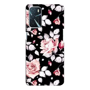 Чохли з квітами для Oppo a54s (VPrint) (Квіти на чорному)