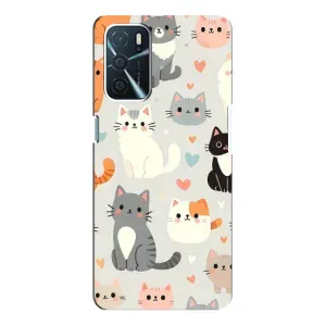 Чехол с рисунком кот на Oppo a54s (Коллаж котов)