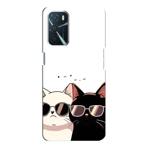 Чехол с принтом «Коты в очках» для OPPO A54s
