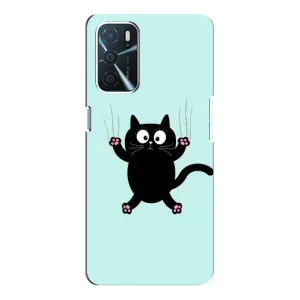 Чохол з принтом для Oppo a54s (AlphaPrint) Модні коти (Падаючий кіт)