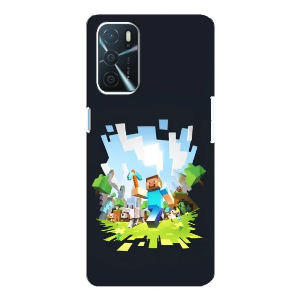 Чехол с принтом «персонажи Minecraft» для OPPO A54s