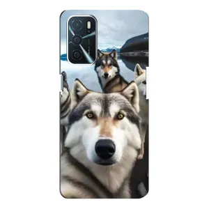 Чохол з Хаскі Oppo a54s - (AlphaPrint) (Селфі Хаскі)