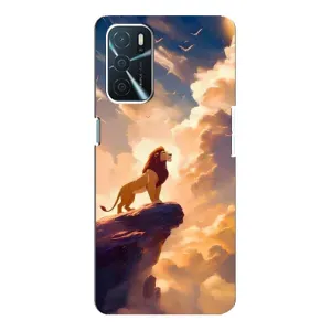 Чохол Король лев на OPPO a54s (Сімба на скелі)