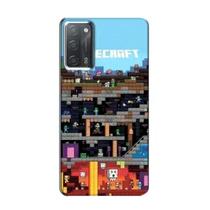 Чехол Майнкрафт на OPPO A55 (AlphaPrint) Minecraft (фон Minecraft)