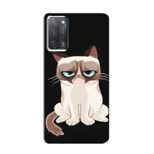 Чехол с принтом для OPPO A55 (AlphaPrint) Модные коты (Грустный кот)
