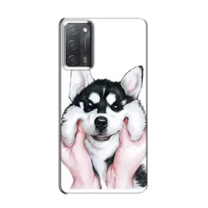 Чехол с Хаски для OPPO A55 - (AlphaPrint) (Хаски улыбака)