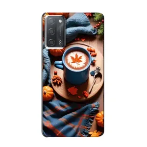 Чехол с принтом «Кофе и тыковки» для OPPO A55