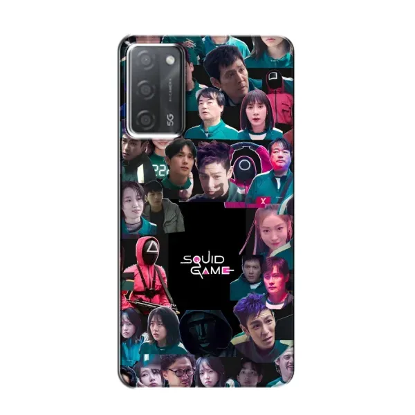 Чохол з принтом «Колаж Гра кальмара» для OPPO A55