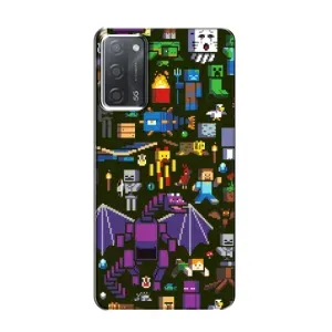 Чехол Майнкрафт на OPPO A55 (AlphaPrint) Minecraft (Коллаж Майнкрафт)