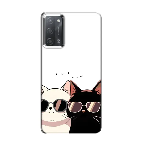 Чехол с принтом «Коты в очках» для OPPO A55