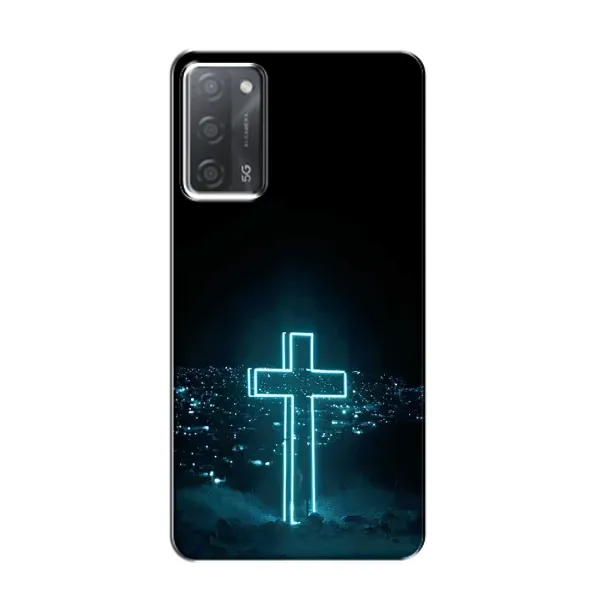 Чехол с принтом «Крест и город» для OPPO A55